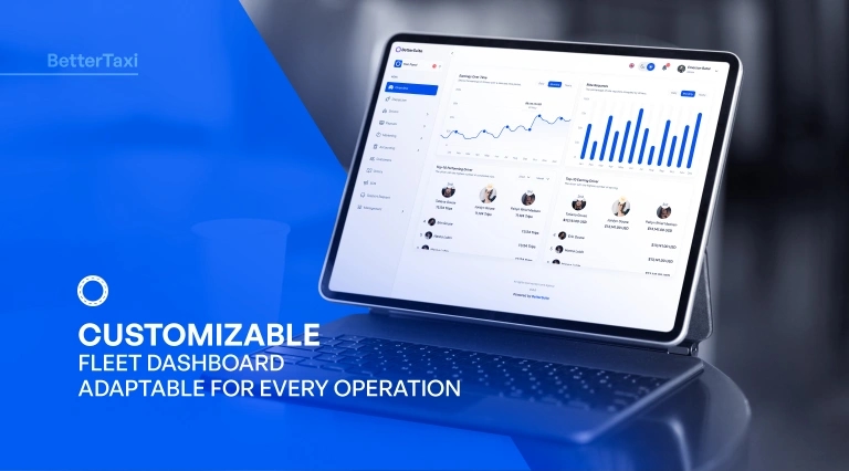 Customizable Fleet Dashboard in Universal Taxi Dispatch Software