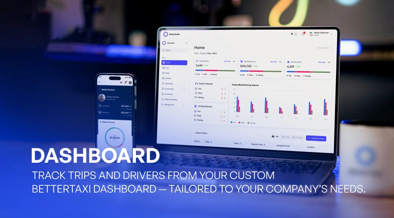 White Label Taxi App Admin Panel View